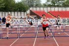 Boys under-15s hurdles, North Eastern Track and Field Champs, Gateshead Stadium. Photo: David T. Hewitson/Sports for All Pics